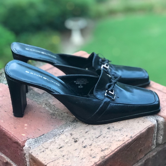 BANDOLINO "Incharge" Black Leather Mules - Picture 4 of 6